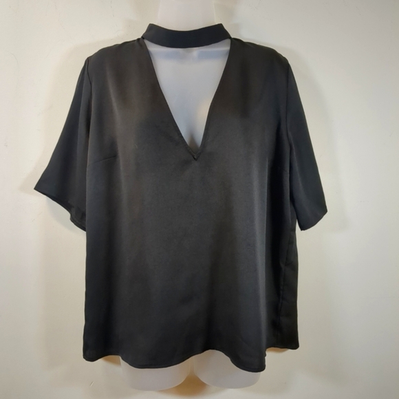 Express Black Women's V Neck Top Size L - Picture 1 of 8